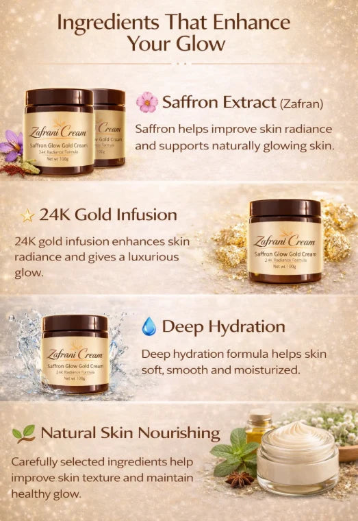 Magic Glow 24K Gold & Saffron Cream – Deep Hydration & Radiant Skin